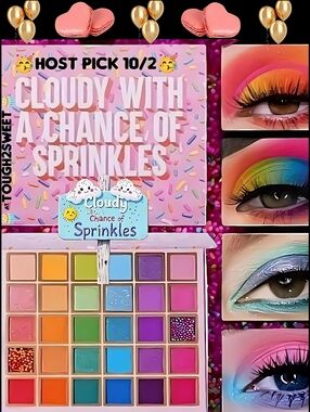 🆕30 COLOR "CLOUDY WITH A CHANCE OF SPRINKLES" HIGH COLOR SHADOW PALETTE